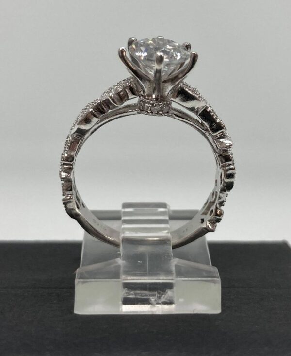 Stunning Ring Design- White Gold Finish Engagement Ring with 1ct Zsophia Diamond - Image 2