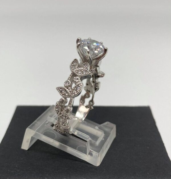 Stunning Ring Design- White Gold Finish Engagement Ring with 1ct Zsophia Diamond