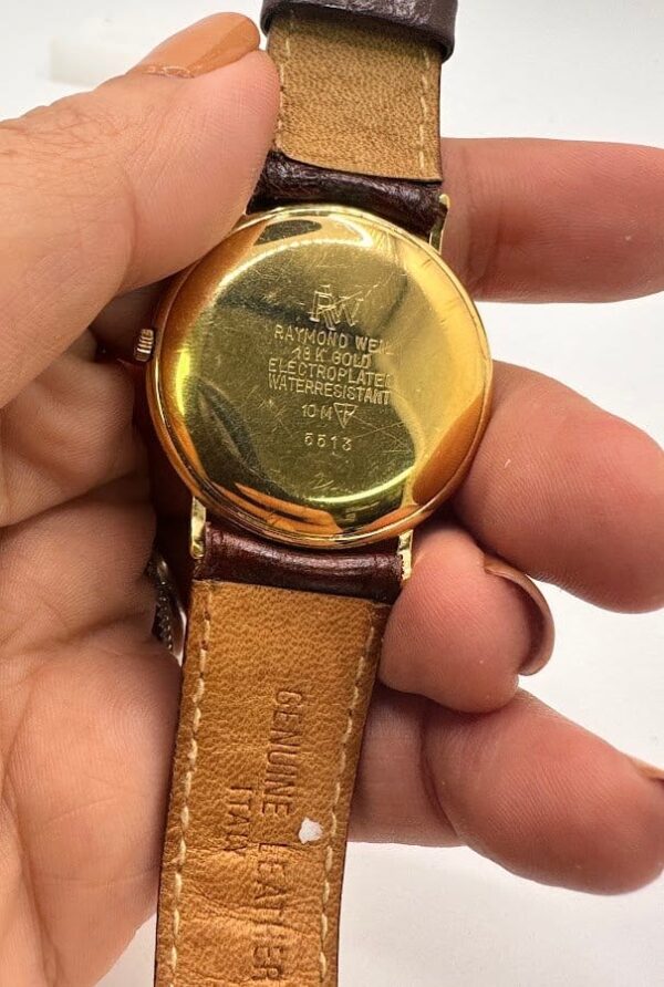 Vintage Raymond Weil 18Karat Electroplated in New Condition - Image 3